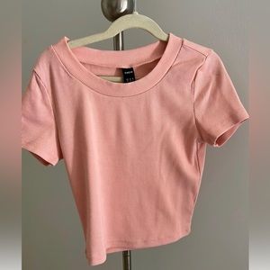 Shein Pink Cropped Baby Tee